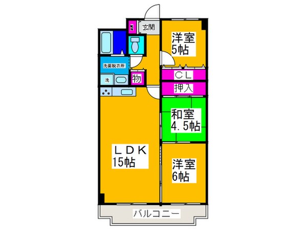 サンライズガ－デン三国ヶ丘の物件間取画像